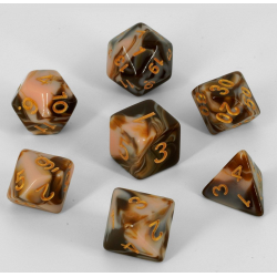 Dados RPG acrílicos marrón...