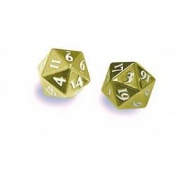 Heavy Metal D20 Dice Set Gold